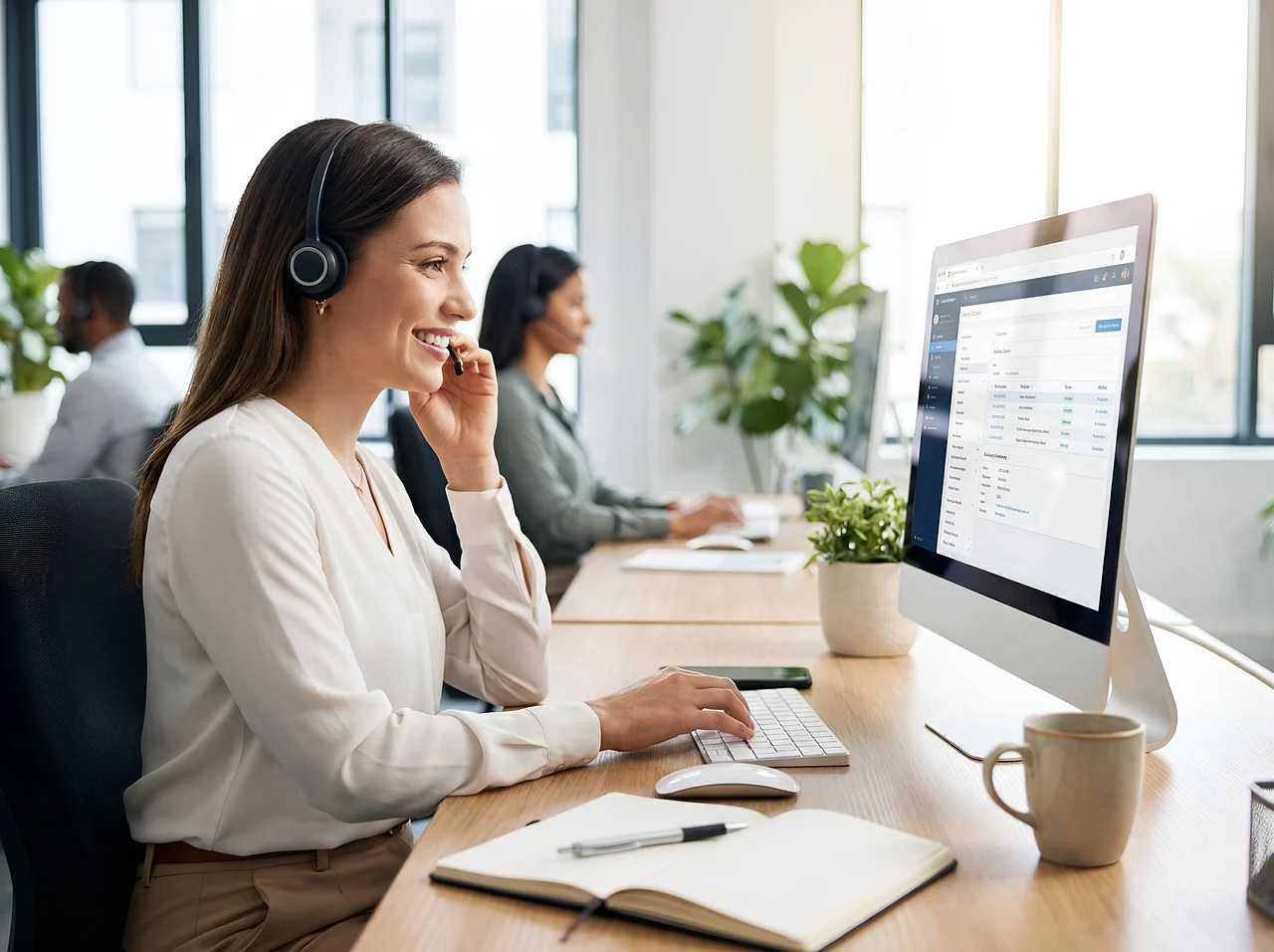 Advisor answering a client's business setup questions
